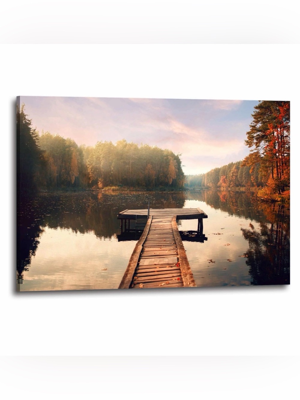 Pre loved ⚜️🍂⚜️ Autumn Lake Canvas Wall Decor Art